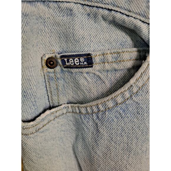 Lee Distressed Light‎ Wash Blue Straight Leg 1005 Cotton Jeans Size 34 A - Picture 3 of 5